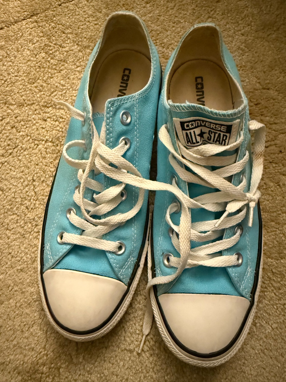 Converse Aqua Blue Low Top Sneakers